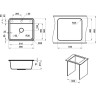 Кухонная мойка GRANULA GR-5601 Стандарт, графит (черно-серый) 5601 GPAFIT